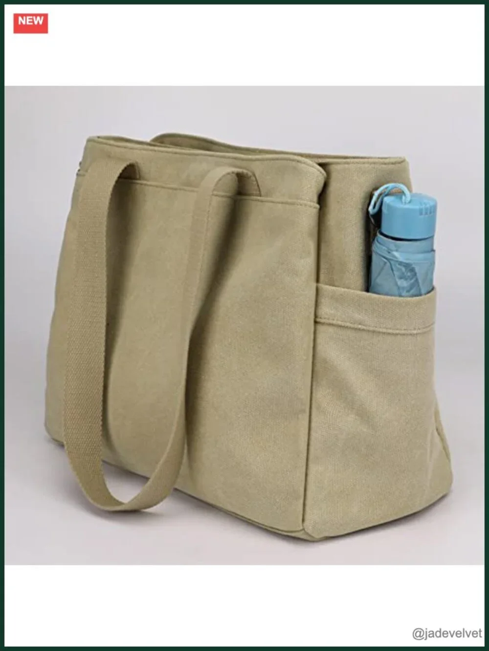 Canvas Hobo Handbag Multi Compartment Large Tote Crossbody Purse